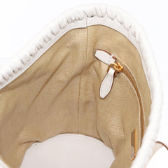 Prada Bucket Bag Woven Raffia with Leather