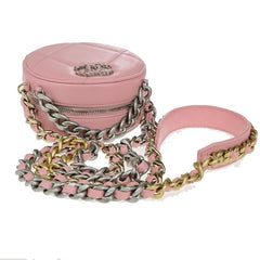 Chanel 19 Round Clutch with Chain Quilted Leather