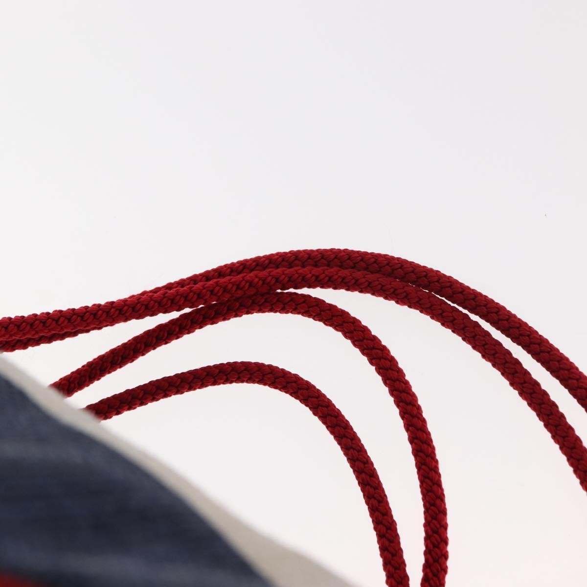 Gucci Logo Drawstring Backpack Striped Canvas