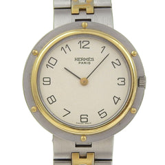 Hermes Profile Quartz Watch Stainless Steel and Plated Metal