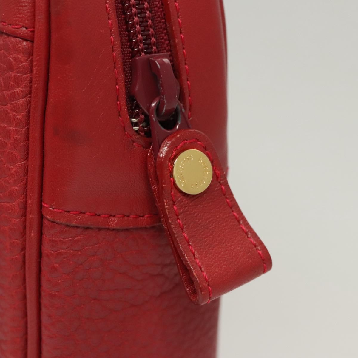 Burberry Logo Zip Around Pouch Leather