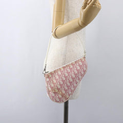 Christian Dior Vintage Saddle Bag Diorissimo Canvas