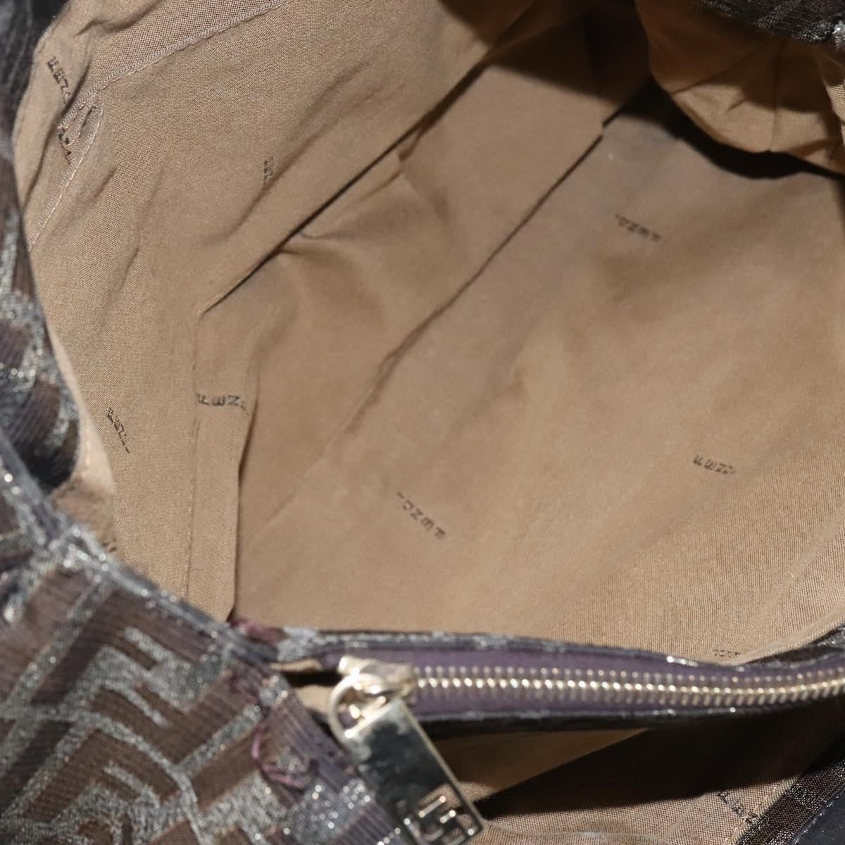 Fendi Mia Tote Metallic Zucca Canvas