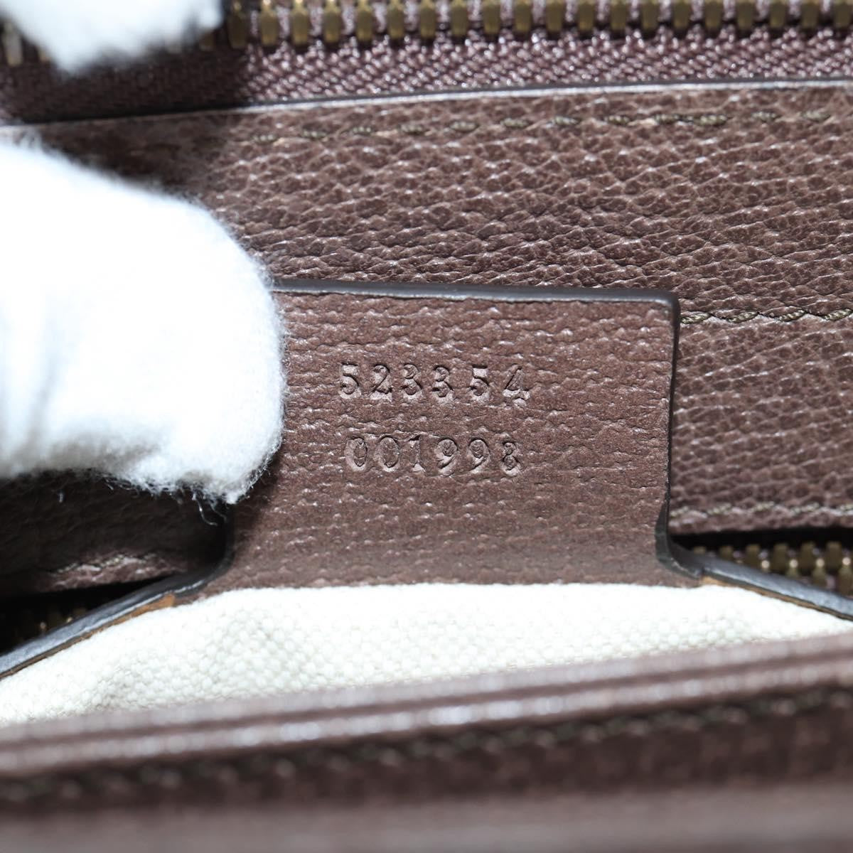 Gucci Ophidia Zip Shoulder Bag GG Coated Canvas