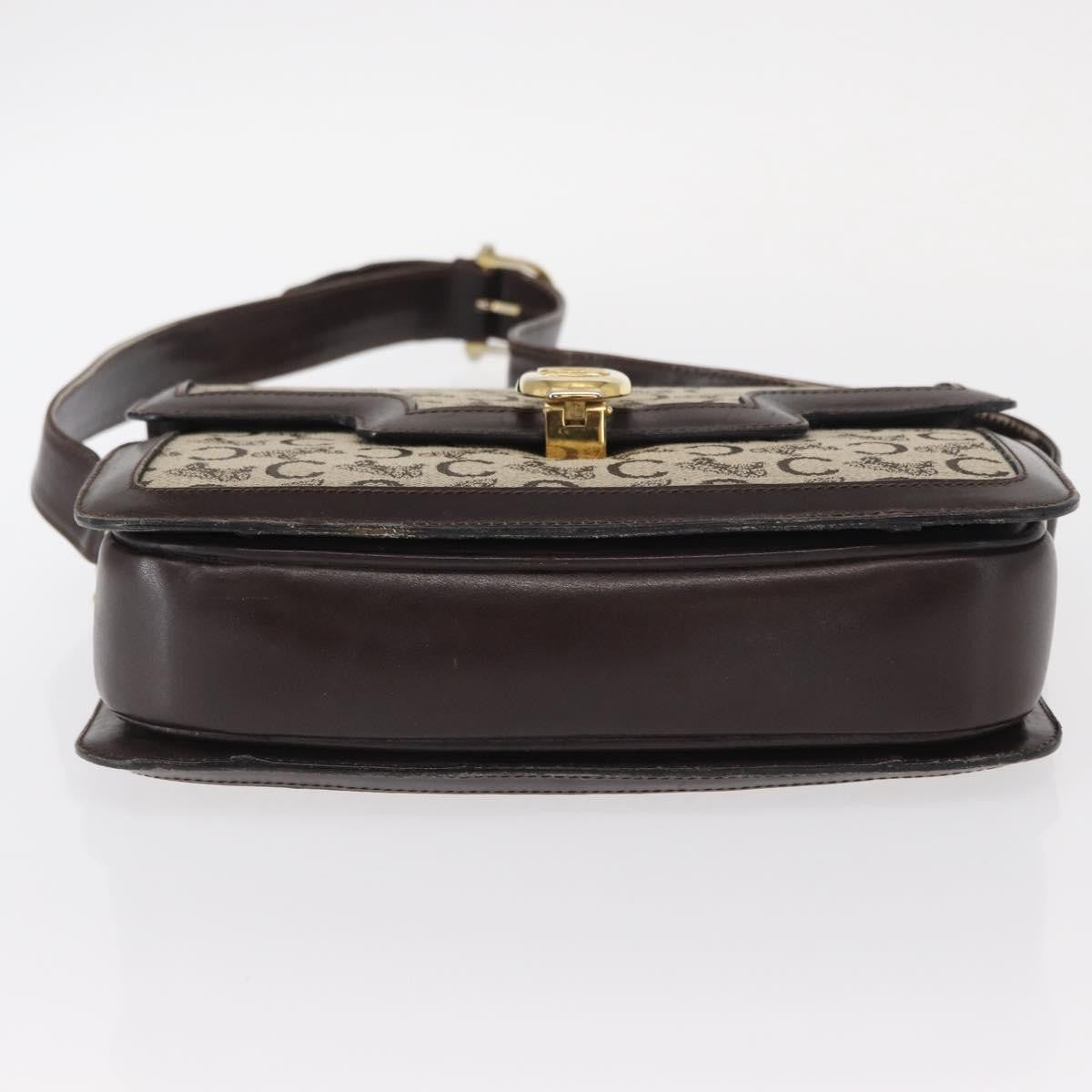 Celine Vintage C Sulky Horsebit Shoulder bag Canvas and Leather