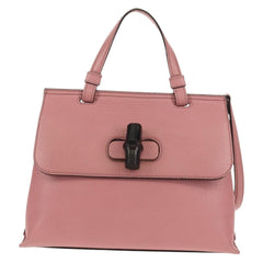 Gucci Bamboo Daily Top Handle Bag Leather