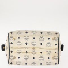 MCM Visetos Handbag Canvas and Leather