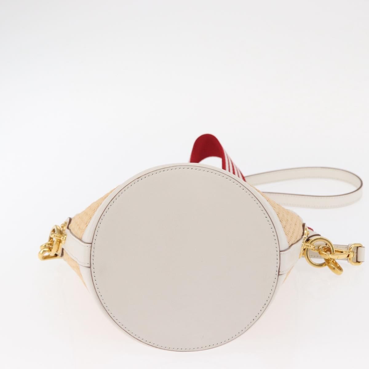 Prada Bucket Bag Woven Raffia with Leather