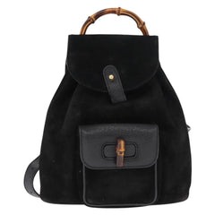 Gucci Vintage Bamboo Backpack Suede