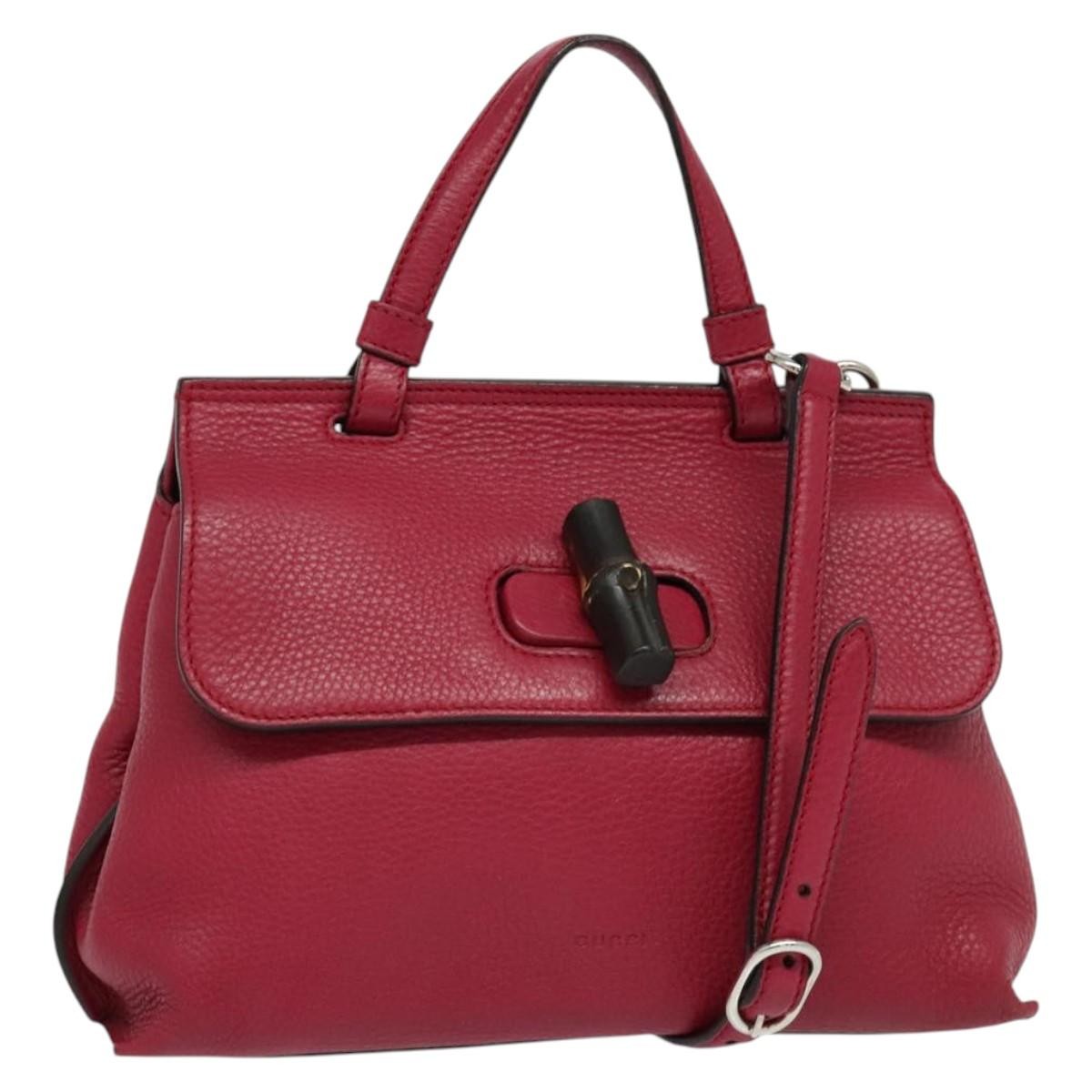 Gucci Bamboo Daily Top Handle Bag Leather