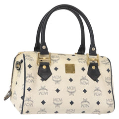 MCM Visetos Handbag Canvas and Leather