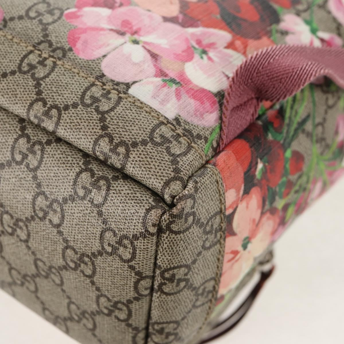 Gucci Buckle Backpack Blooms Print GG Coated Canvas