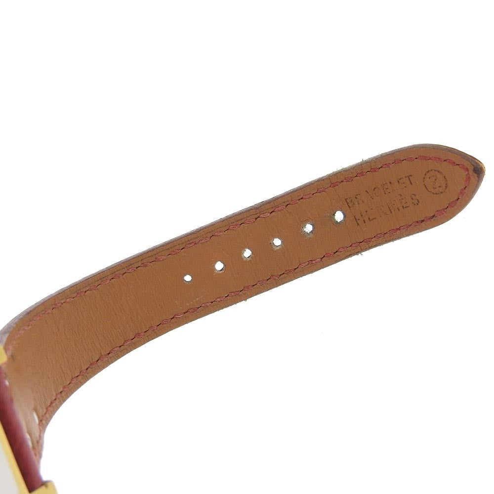 Hermes Medor Quartz Watch Plated Metal and Leather