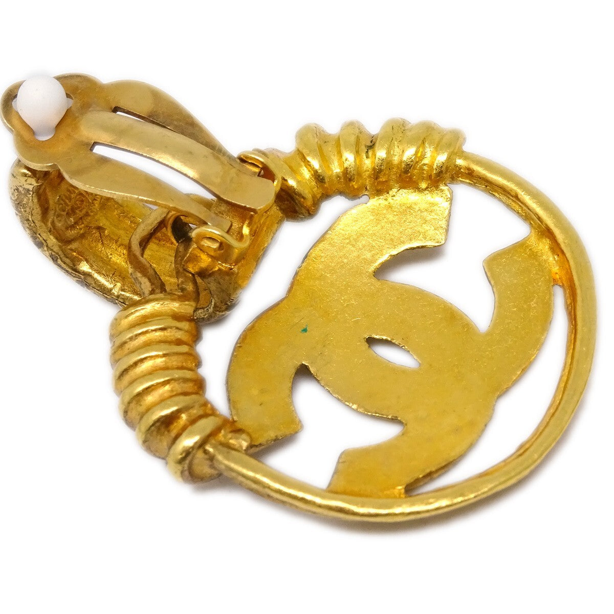 Chanel Vintage CC Earrings Metal