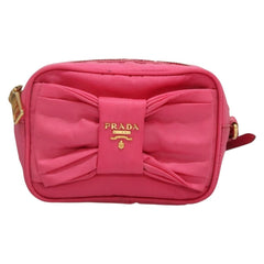 Prada Bow Camera Crossbody Bag Tessuto