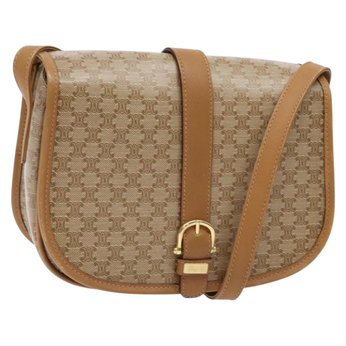 Celine Vintage Triomphe Shoulder Bag Canvas