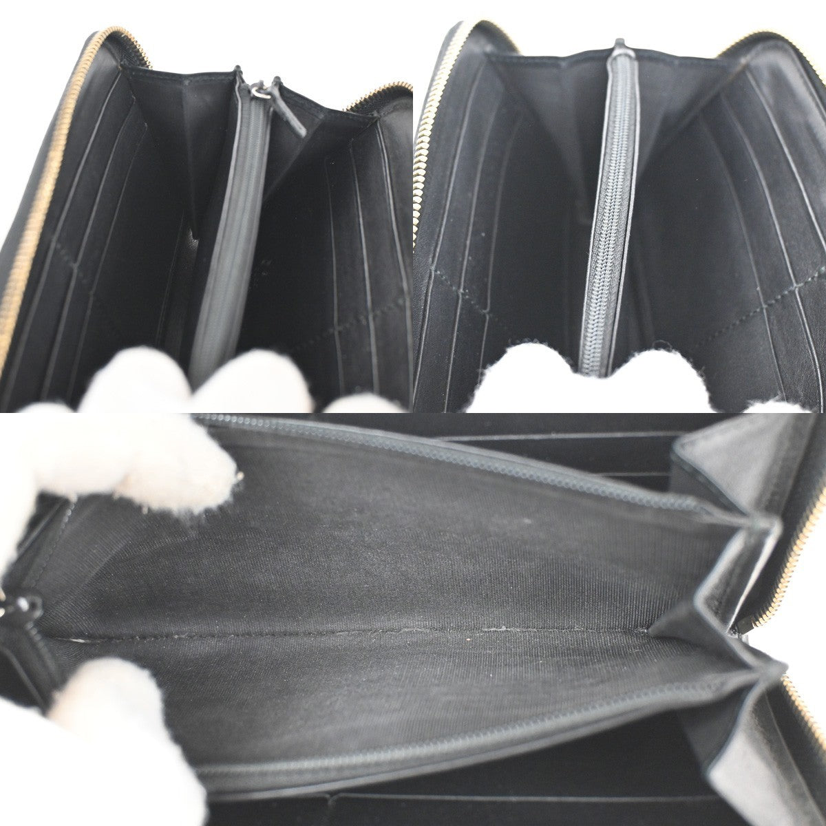 Gucci Signature Zip Around Wallet Guccissima Leather