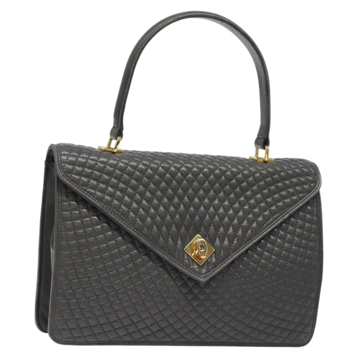 Bally Vintage Handbag Quilted Leather