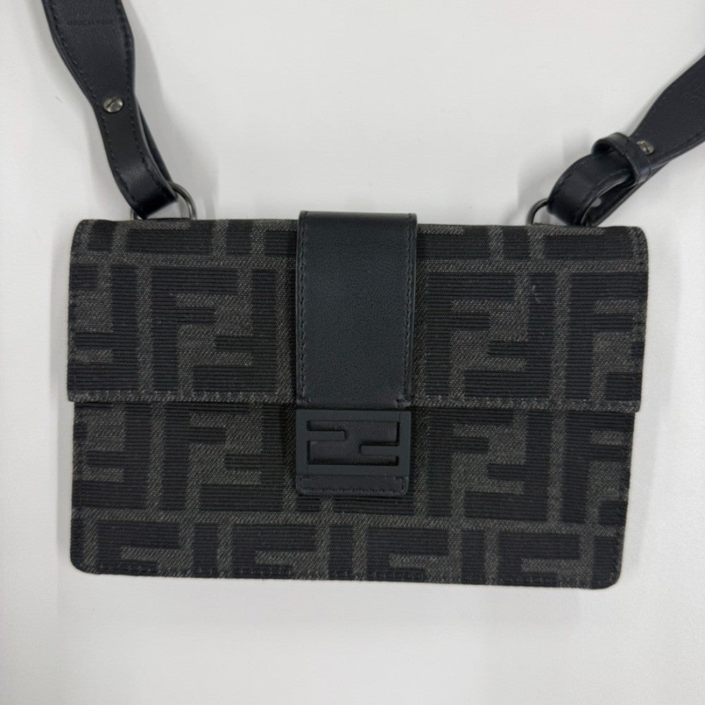 Fendi Baguette Convertible Belt Bag Zucca canvas