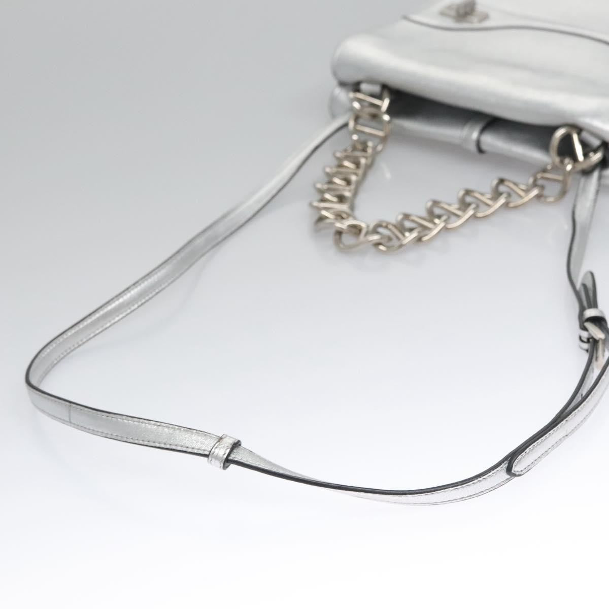 Prada Double Turn Lock Shoulder Bag Leather