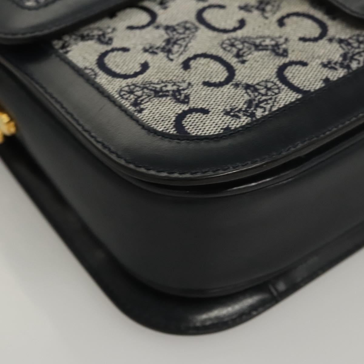 Celine C Sulky Shoulder bag Canvas and Leather