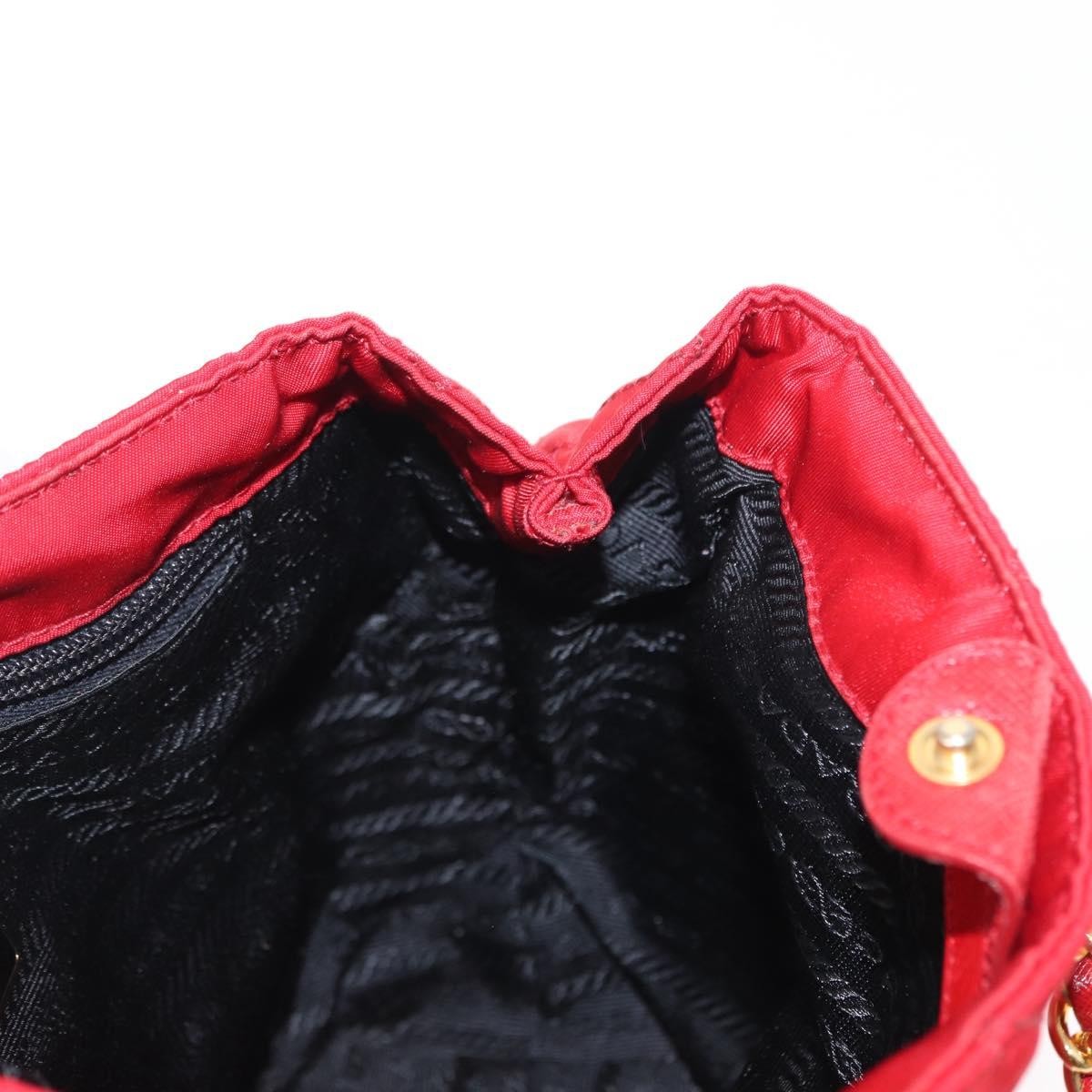 Prada Chain Shoulder Bag Quilted Tessuto