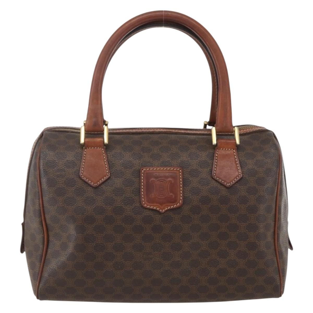 Celine Boston Bag Triomphe Coated Canvas