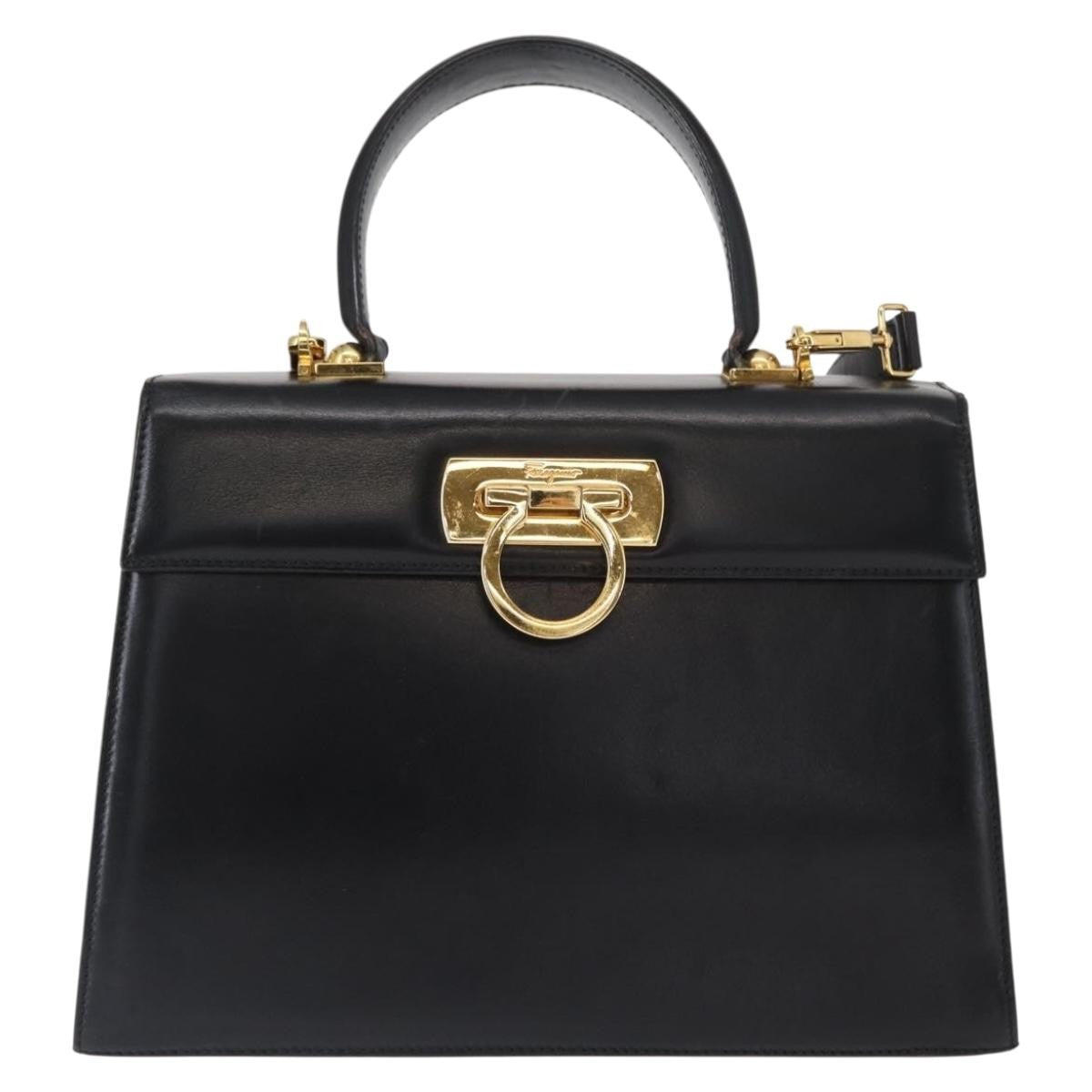 Salvatore Ferragamo Convertible Top Handle Bag Leather