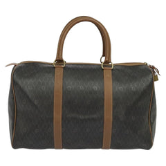 Christian Dior Vintage Honeycomb Handbag Canvas Leather