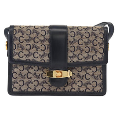 Celine C Sulky Shoulder bag Canvas and Leather