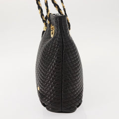 Bally Vintage Chain Shoulder Bag Quilted Leather