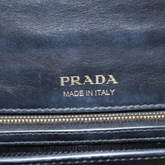 Prada Metal Ribbon Shoulder Bag City Calfskin