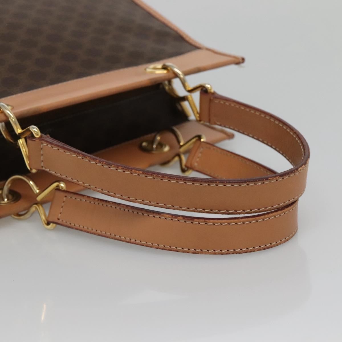 Celine Vintage Macadam Handbag Canvas and Leather