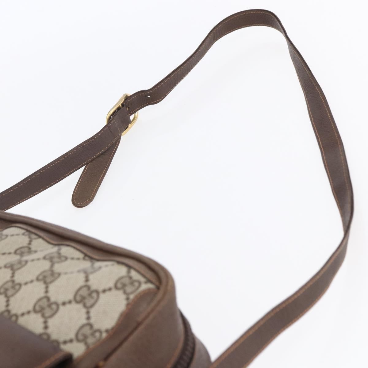 Gucci Front Pocket Messenger Bag GG Canvas with Leather