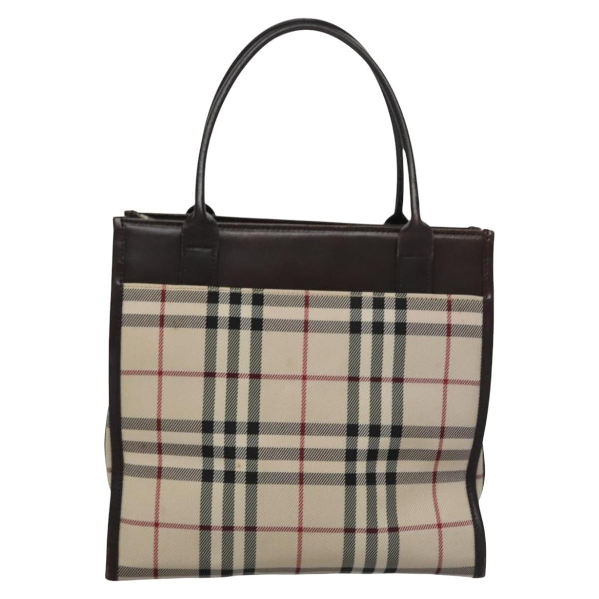 Burberry Nova Check Tote Canvas and Leather
