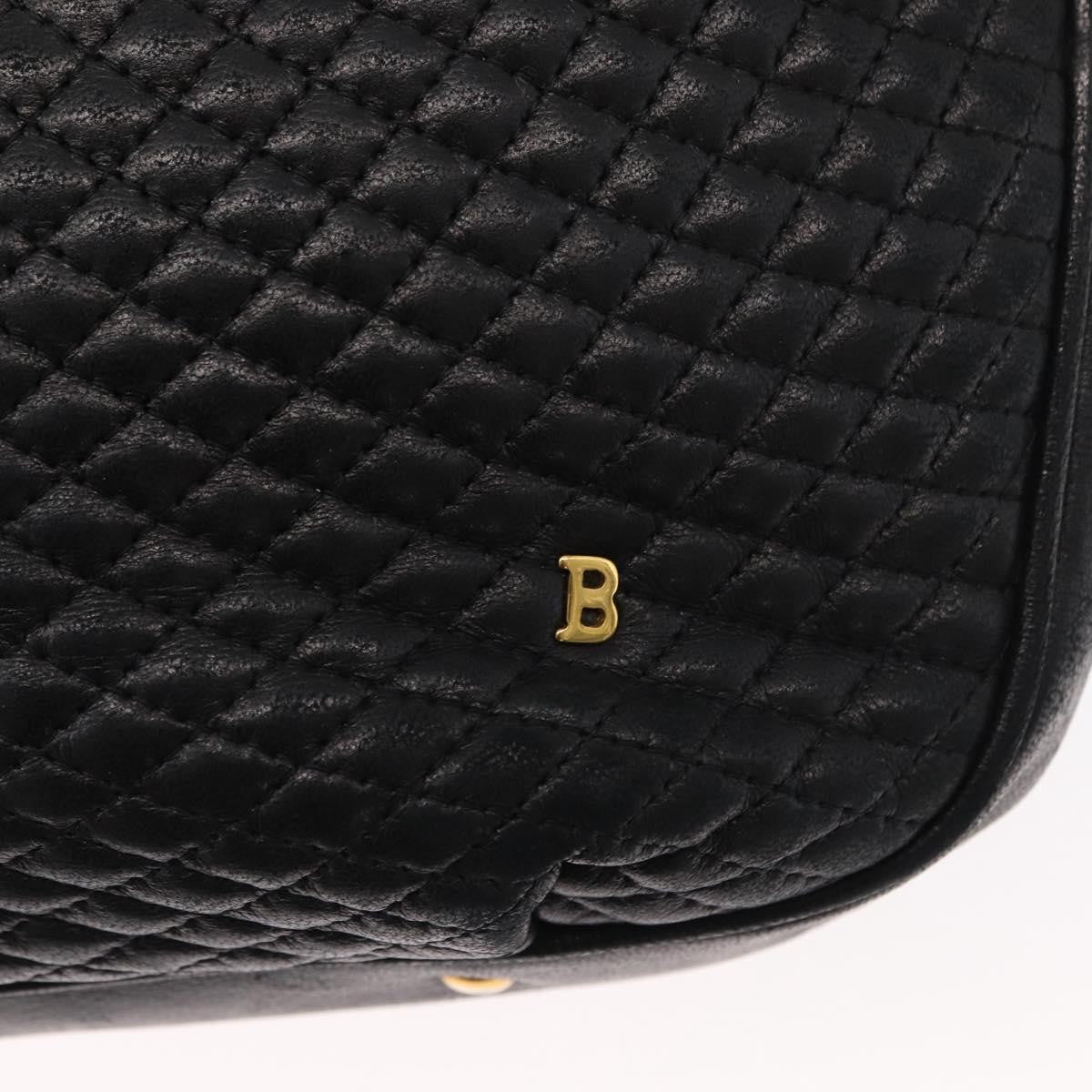Bally Vintage Chain Shoulder Bag Quilted Leather