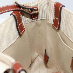 Chloe Woody Convertible Tote Canvas with Leather