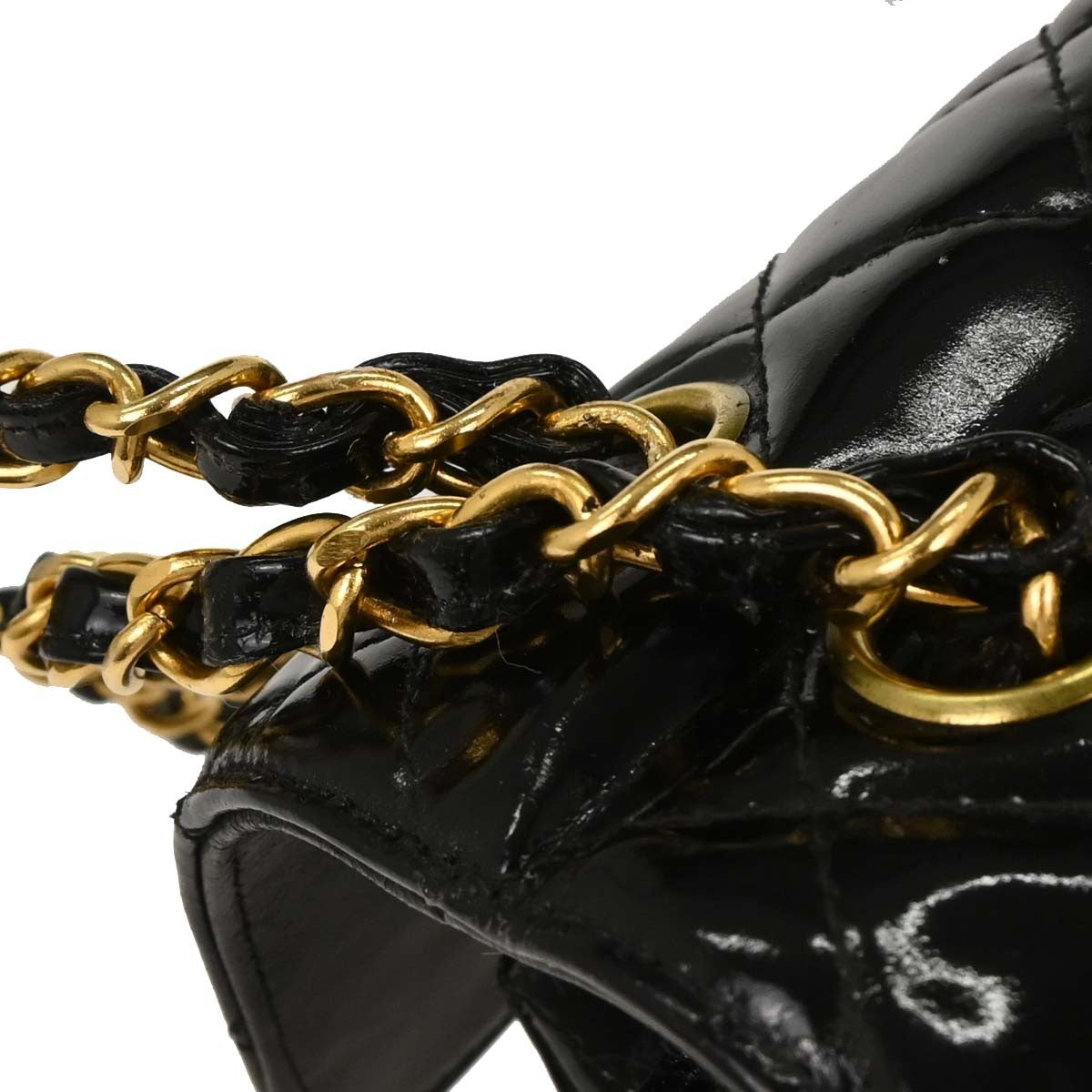 Chanel Vintage Double Sided Flap Bag Quilted Patent