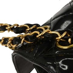 Chanel Vintage Double Sided Flap Bag Quilted Patent