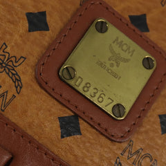 MCM Visetos Handbag Canvas and Leather