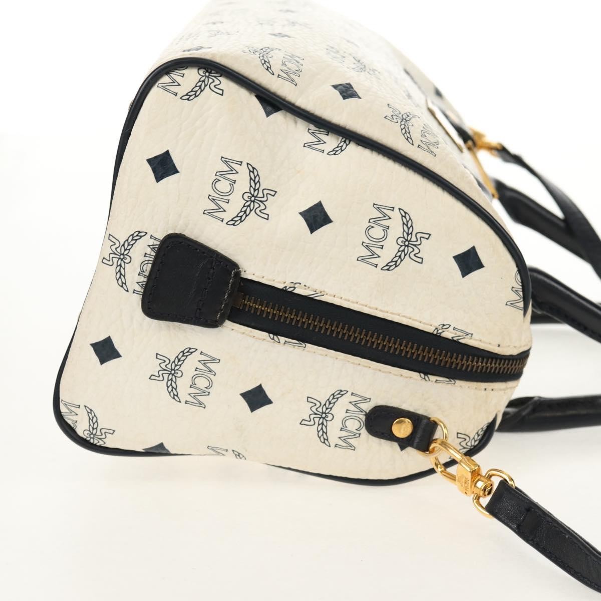 MCM Visetos Handbag Canvas and Leather