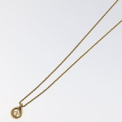 Christian Dior CD Pendant Necklace Gold-plated