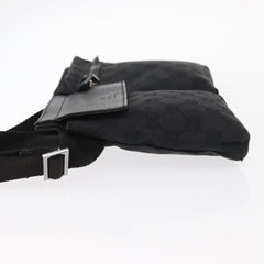 Gucci Vintage Double Belt Bag GG Canvas with Leather