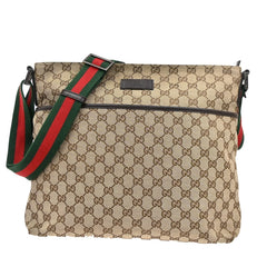 Gucci Front Pocket Web Messenger GG Canvas