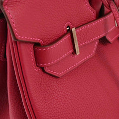 Hermes Birkin Handbag Red Togo with Palladium Hardware