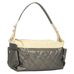 Chanel Biarritz Hobo Quilted Coated Canvas
