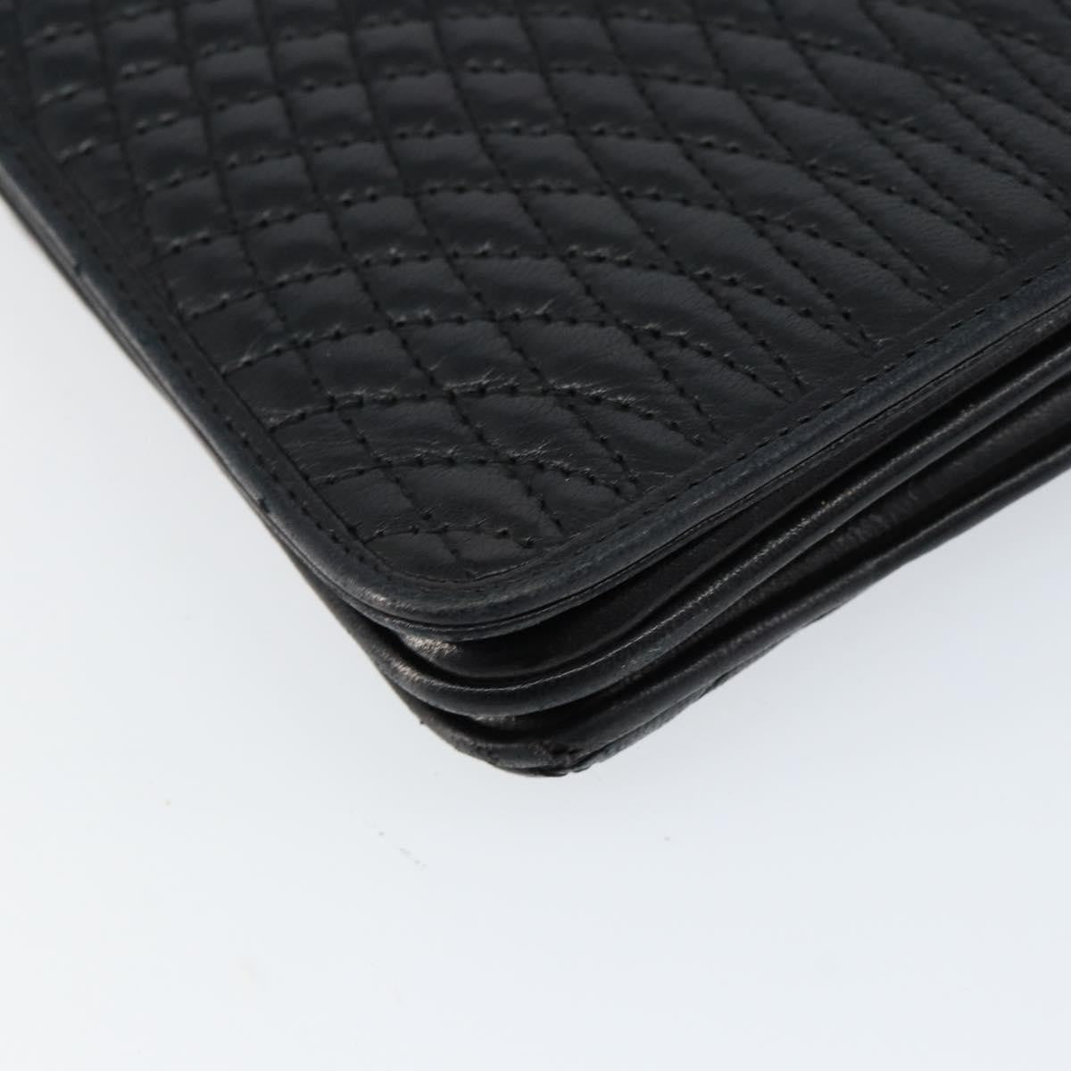 Bally Vintage Chain Shoulder Bag Quilted Leather