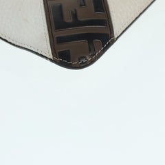 Fendi Mania Logo Zip Pouch Inlaid Leather