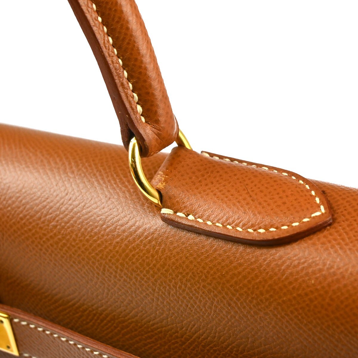 Hermes Kelly Handbag Brown Courchevel with Gold Hardware