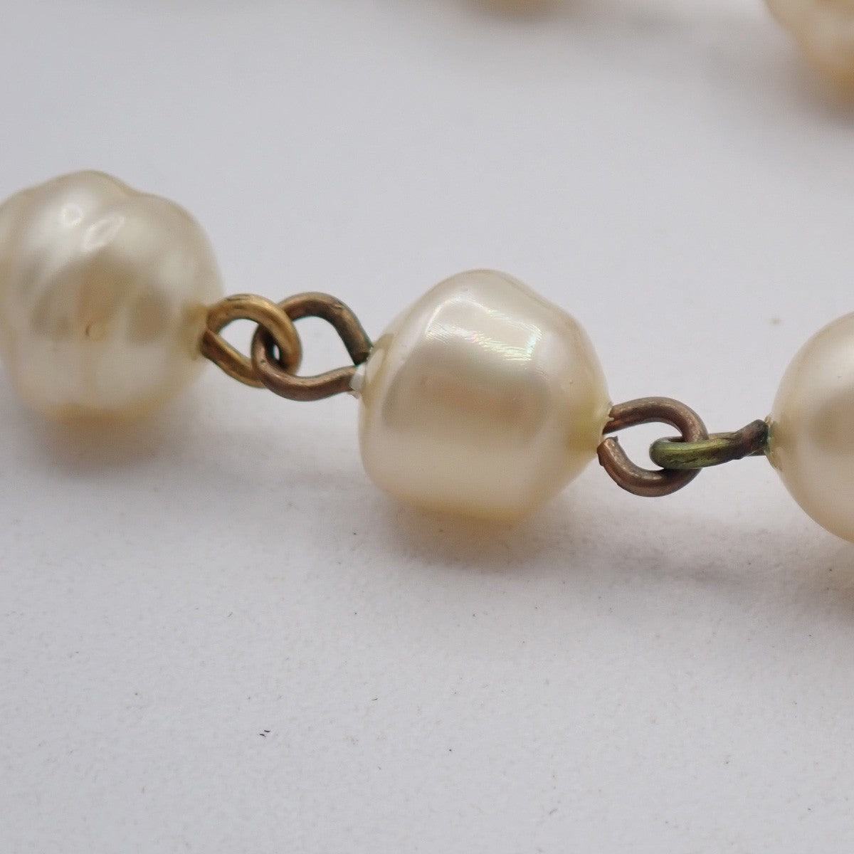 Chanel CC Necklace Faux Pearl and Metal